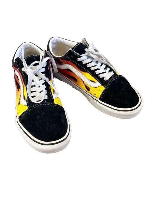 Vans Old Skool Flames Black/True White Sneakers Men's 8.5 / Women's 10 - Picture 2 of 5